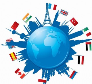 周游世界各地旅行背景图片