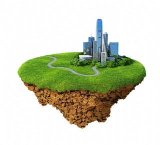 手托嫩芽创意环保海报图片