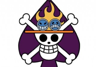 艾斯黑桃海贼团海贼旗矢量标志图片