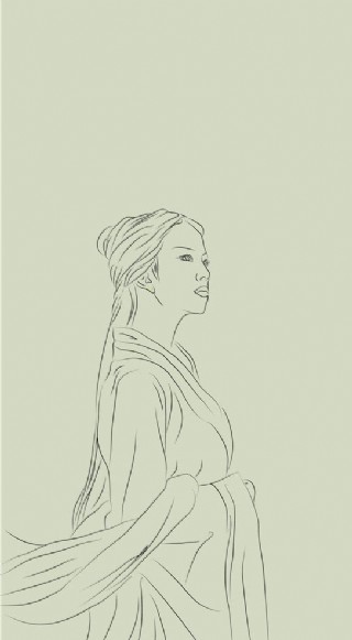 古代美女五官线描画法图片