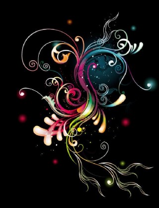 炫纹女性剪影图片