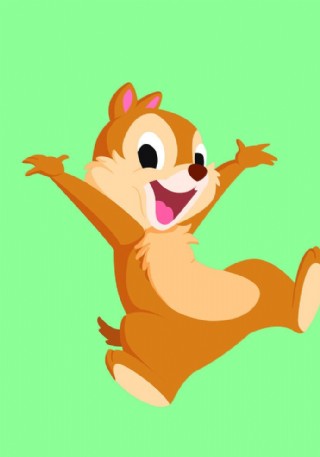 卡通儿童画小女孩许愿